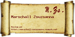 Marschall Zsuzsanna névjegykártya